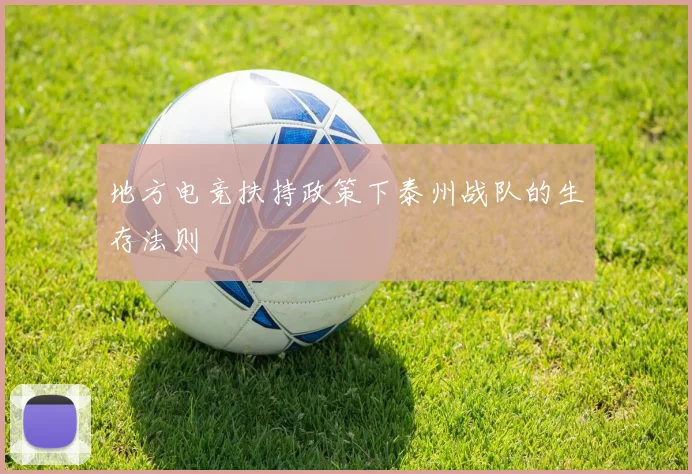 地方电竞扶持政策下泰州战队的生存法则